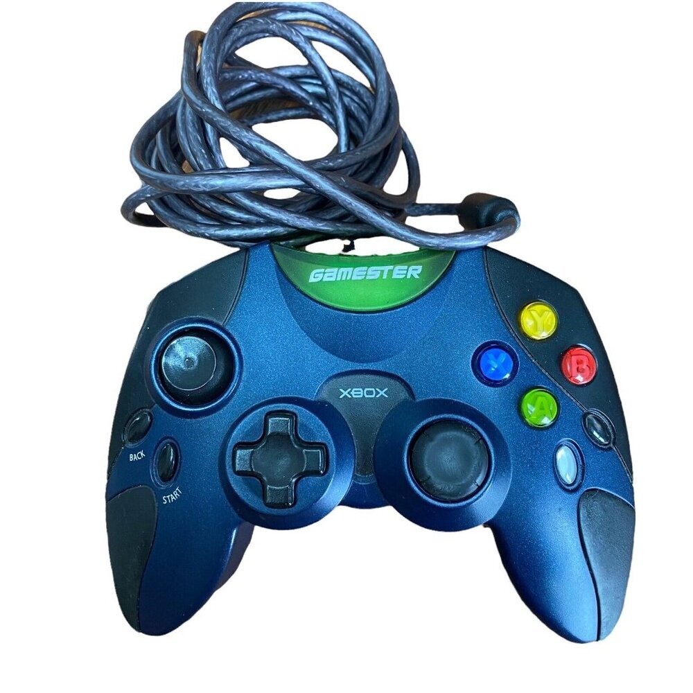 Xbox Original Radica Gamester "Xbox Live" Wired Controller Blue